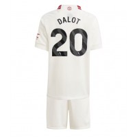 Camiseta Manchester United Diogo Dalot #20 Tercera Equipación Replica 2023-24 para niños mangas cortas (+ Pantalones cortos)